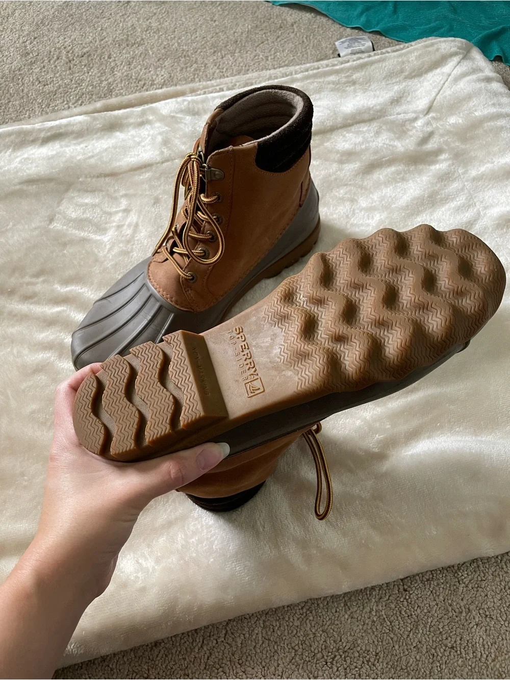 SPERRY Men’s Brown Duck Boots 8.5